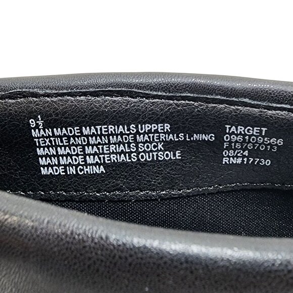 A New Day Black Pointed Toe Zippered Ankle Boots Buckle Detail Size 9.5  Womens - Picture 7 of 10